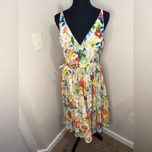 Dress the Population Alicia Fit &‎ Flare Midi Dress- Size Large